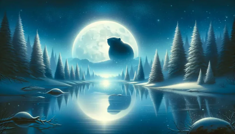 Luna Llena del Castor: Resplandor Místico en la Noche Invernal