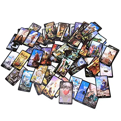 ANUFER 78 Piezas/Conjunto Cartas de Tarot Tablero de Cubierta Decir el Futuro Adivinación Juego Edición en Inglés Brujas SN07408