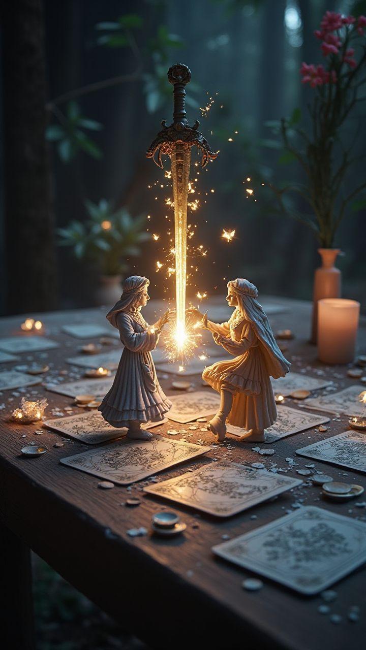 Descubre cómo los arcanos menores invertidos transforman tu relación