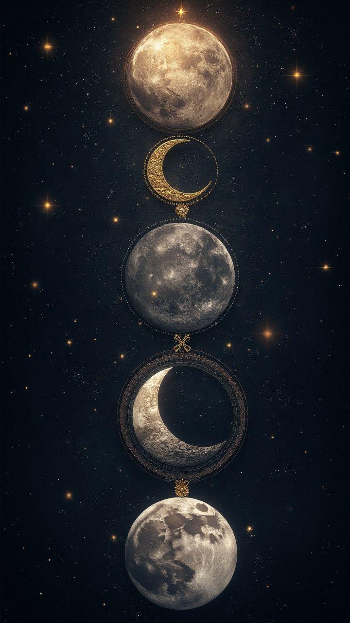 Descubre símbolos lunares de fases paso a paso ahora