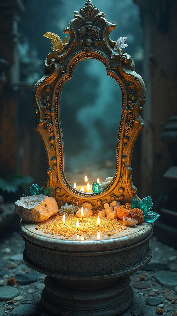 Magia de espejos revelada: adivinación y protección paso