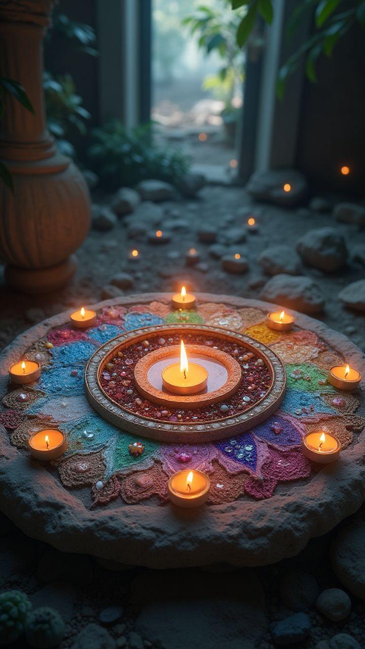 Descubre correspondencias de colores y gemas para rituales de sanación