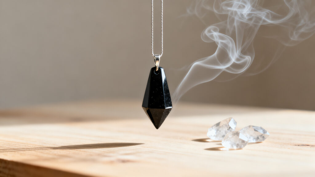 pendulo de obsidiana negra como elegirlo y limpiarlo correctamente guia practica paso a paso