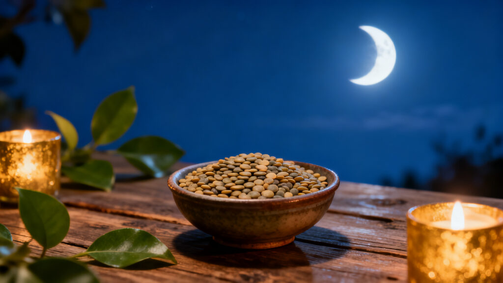 ritual de prosperidad con lentejas en luna creciente para ingresos guia facil paso a paso para atrae