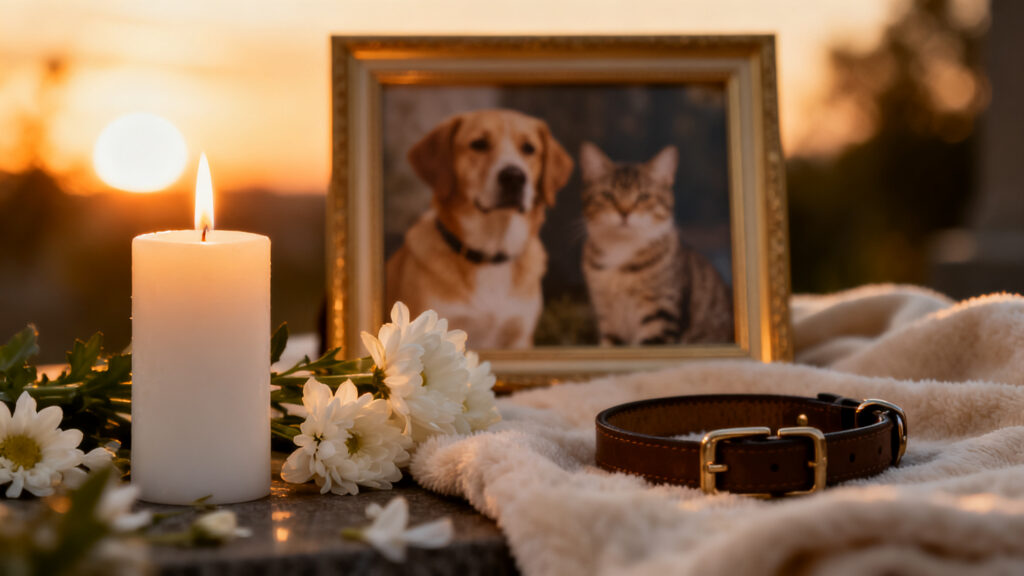 ritual de despedida para una mascota con vela blanca un homenaje lleno de amor y paz