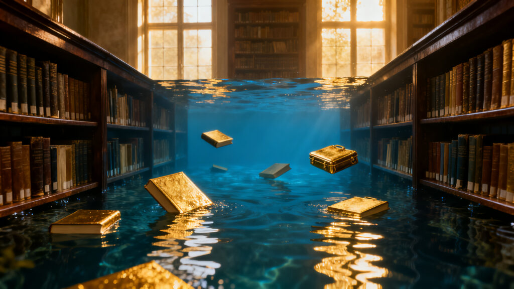 sonar con una biblioteca inundada significado psicologico y espiritual revelado